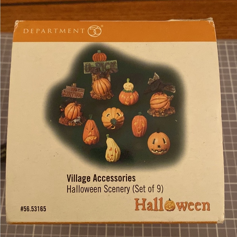 Dept. 56 Set of 9 Halloween Scenery